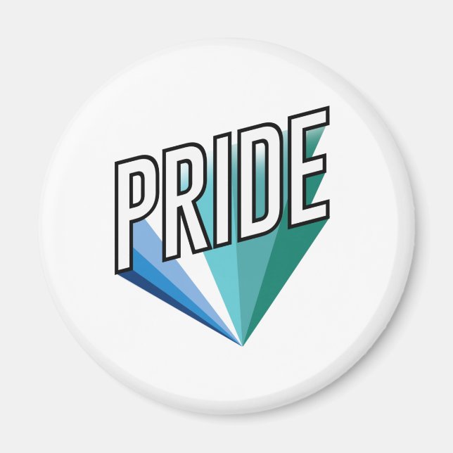 HBTQ Man Pride Burst Magnet (Framsidan)