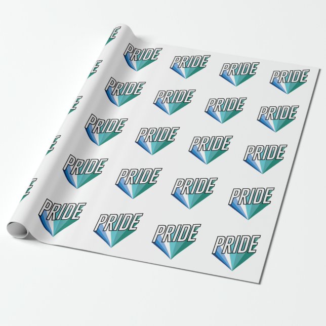 HBTQ Man Pride Burst Presentpapper (Utrullad)