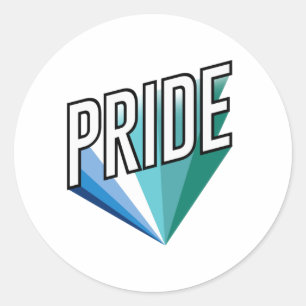 HBTQ Man Pride Burst Runt Klistermärke