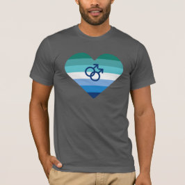 HBTQ Man Pride Hjorta T-shirt
