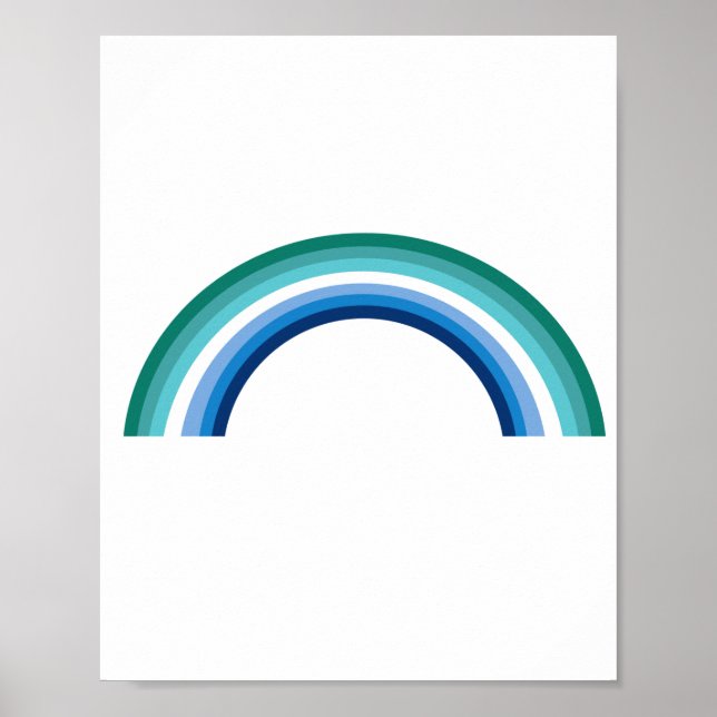HBTQ Man Regnbåge Azure Poster (Framsidan)