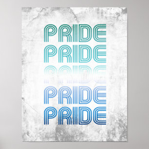 HBTQ Man Retro Pride Stolthet Poster
