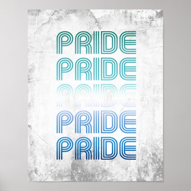 HBTQ Man Retro Pride Stolthet Poster (Framsidan)