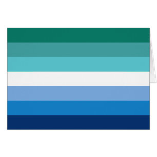 Hbtq Manlig Prideflagga (Azure) Hälsningskort
