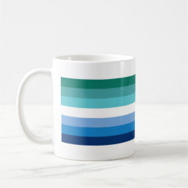 Hbtq Manlig Prideflagga (Azure) Kaffemugg