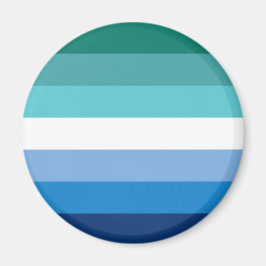 Hbtq Manlig Prideflagga (Azure) Magnet