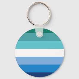 Hbtq Manlig Prideflagga (Azure) Nyckelring