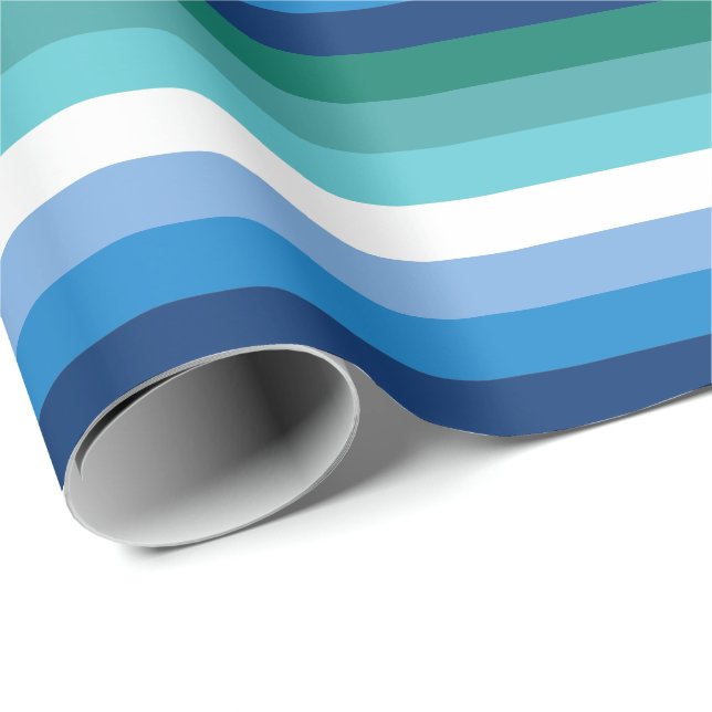 Hbtq Manlig Prideflagga (Azure) Presentpapper (Rullad Hörn)