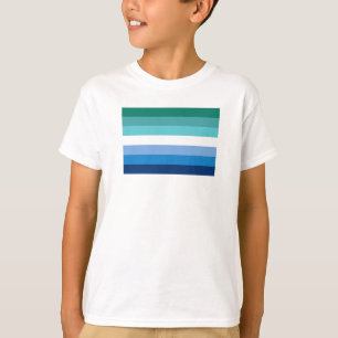 Hbtq Manlig Prideflagga (Azure) T Shirt