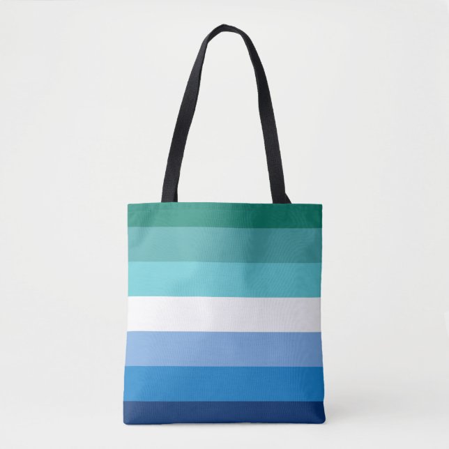 Hbtq Manlig Prideflagga (Azure) Tygkasse (Framsida)