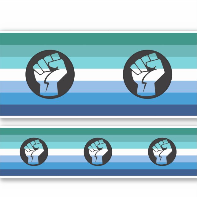 Hbtq Manlig Protestflagga Klistermärken (Framsida)