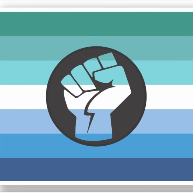 Hbtq Manlig Protestflagga Klistermärken (Framsida)