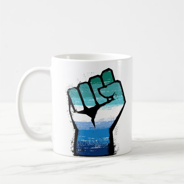 HBTQ Manlig Protestnäve Kaffemug Kaffemugg (Vänster)