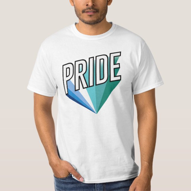 Hbtq Manlig Stolthet T Shirt (Framsida)