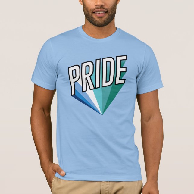 Hbtq Manlig Stolthet T Shirt (Framsida)