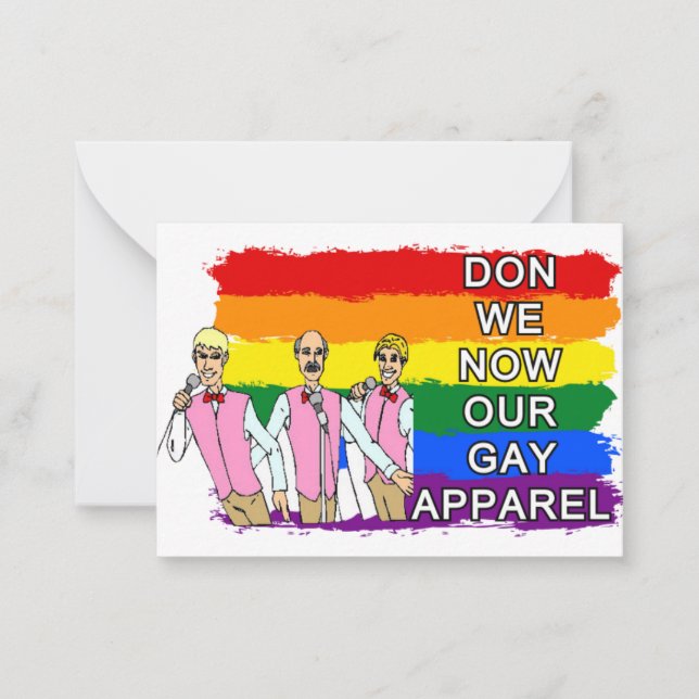 HBTQ mäns kör julkort Anteckningskort (Framsida)