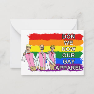 HBTQ mäns kör julkort Anteckningskort