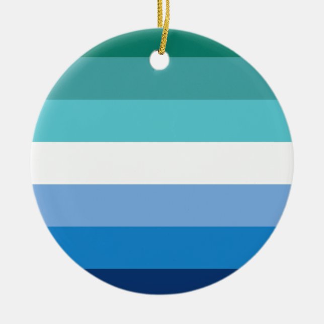 Hbtq-mans stolthetsflagga julgransprydnad keramik (Framsidan)