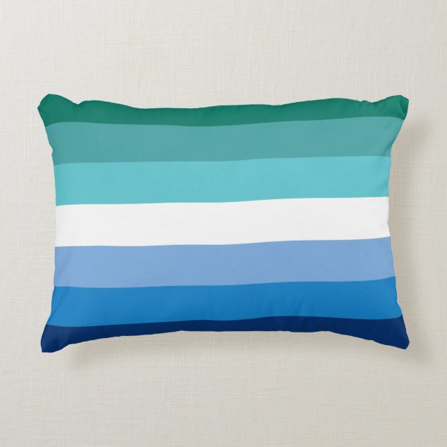Hbtq-mans stolthetsflagga prydnadskudde (Framsidan)