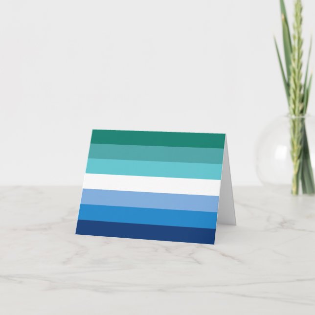Hbtq-mans stolthetsflagga tack kort (Framsida)