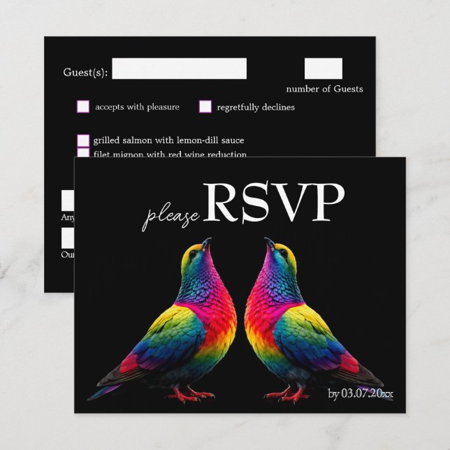 HBTQ med meny – Doves of Promise (Fram/baksida)