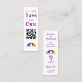HBTQ+ med QR-kod Rainbow Lovebirds