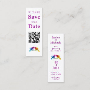 HBTQ+ med QR-kod Rainbow Lovebirds