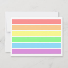 HBTQ Mjuk Ljus Pastell Rosa Pride Regnbåge Postkor Vykort
