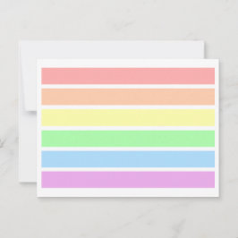 HBTQ Mjuk Ljus Pastell Rosa Pride Regnbåge Postkor Vykort