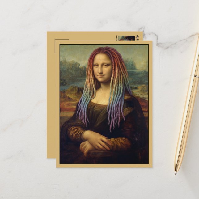 HBTQ Mona Lisa Vykort (Fram/Back In Situ)
