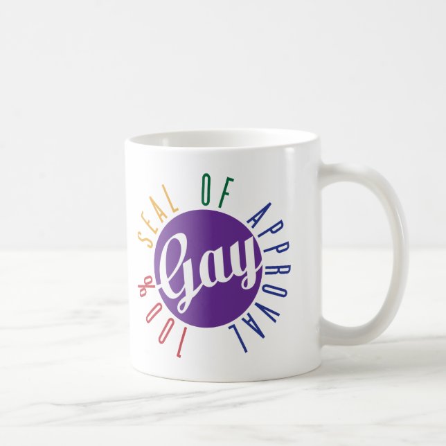 HBTQ-mugg med godkännandestämpel Kaffemugg (Höger)
