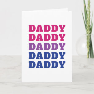 HBTQ Pappa Bisexuell Pride Pappa Fars dag Kort