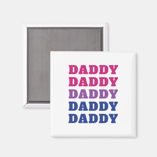 HBTQ Pappa Bisexuell Pride Pappa Fars dag Magnet (Front/Back)