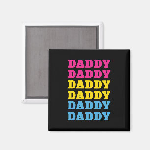 HBTQ Pappa Pansexuell Pride Pappa Fars Dag Magnet