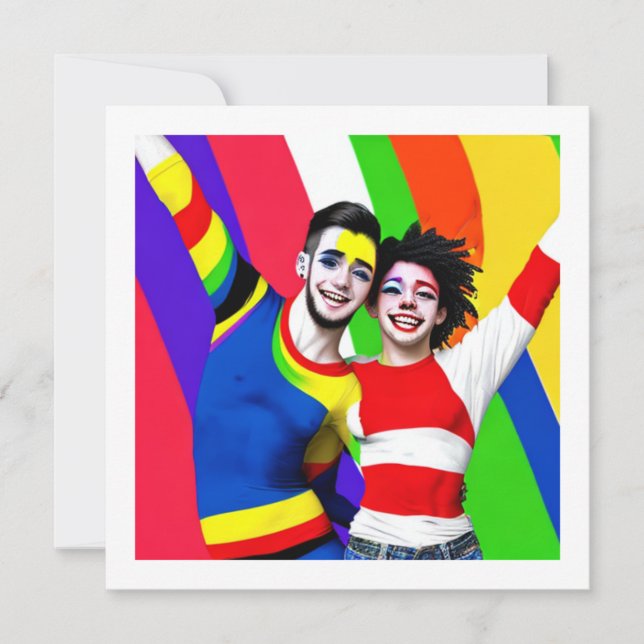 HBTQ-par årsdag Inbjudningar (Framsida)