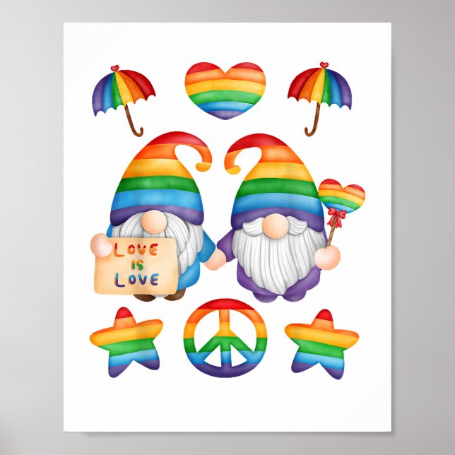 HBTQ-par Gnom Pride, Herr & Herr HBTQ-Högtid, Hans Poster (Framsidan)