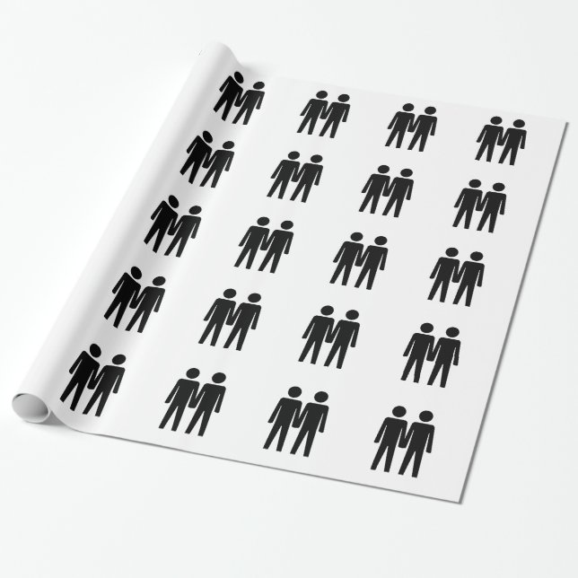 HBTQ-parsymbol Presentpapper (Utrullad)