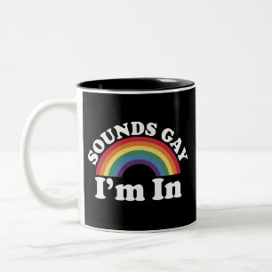 Hbtq-pr Pride Hbtq-regnbågens Ljud Gay I'm In Två-Tonad Mugg