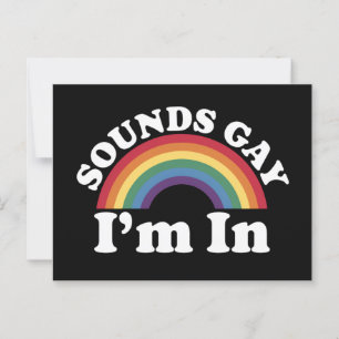 Hbtq-pr Pride Hbtq-regnbågens Ljud Gay I'm In Vykort