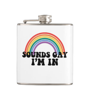 Hbtq-pr Pride Hbtq-regnbågens Ljud Gay jag är med Fickplunta
