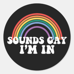 Hbtq-pr Pride Hbtq-regnbågens Ljud Hbtq Jag Är I H Runt Klistermärke