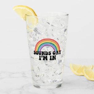 Hbtq-pr Pride Hbtq-regnbågens Ljud Hbtq Jag Är Med Glaskopp