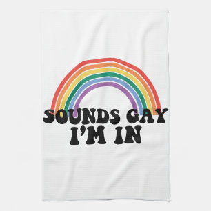 Hbtq-pr Pride Hbtq-regnbågens Ljud Hbtq Jag Är Med Kökshandduk