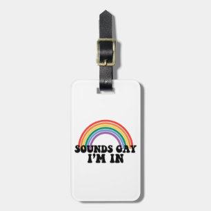 Hbtq-pr Pride Ljud Gay Jag Är I Gay Regnbåge Bagagebricka