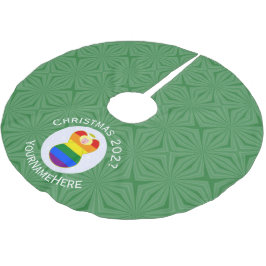 Hbtq Pride Blond Ängel Julflagga Personlig Julgransmatta Borstad Polyester