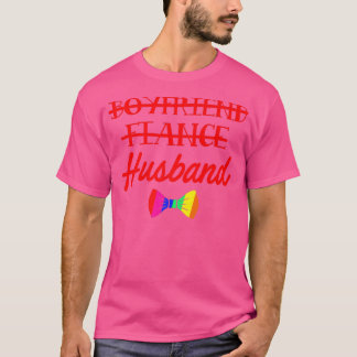 Hbtq Pride Gay Sängkantsfest Firande Pojkvän Engag T Shirt