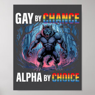 HBTQ Pride Genom Chans Alpha Val Rolig Varg Alpha Poster