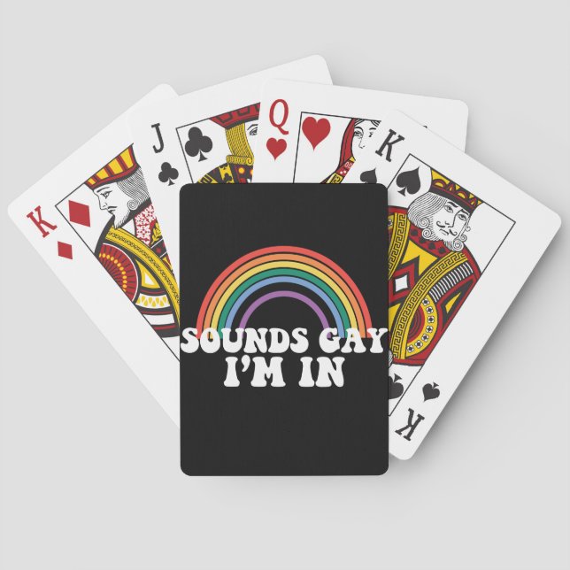 Hbtq Pride Hbtq-ljud Pride Jag Är I Regnbåge Pride Casinokort (Baksidan)