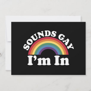 Hbtq-pride Hbtq-regnbågens ljud Gay jag är med Inbjudningar