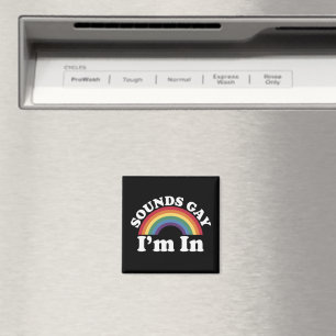 Hbtq-pride Hbtq-regnbågens ljud Gay jag är med Magnet